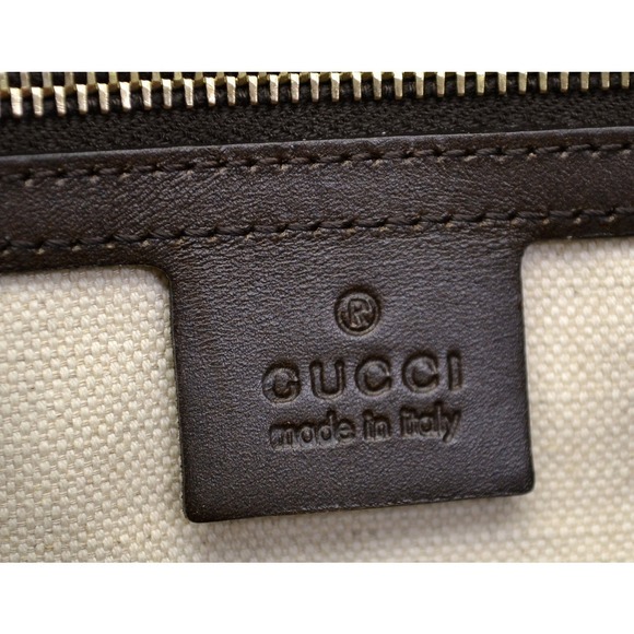 Gucci Bag Line Sherry Khaki Brown Mini Shoulder Beige GG - Picture 8 of 9